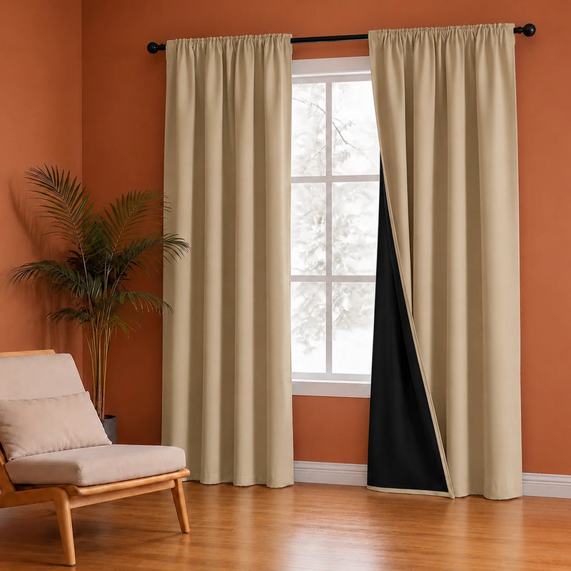 Fort Essential - Black Backing Blackout Curtain-4