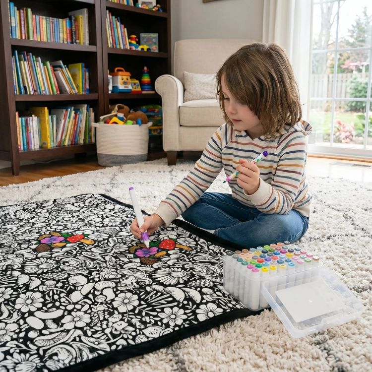 Coloring Kids Blanket sheet– Turn Screen Time Into Family Time-4