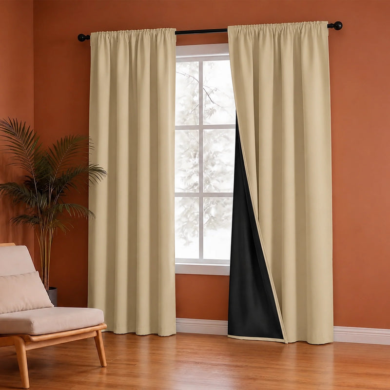 Fort Essential - Black Backing Blackout Curtain-4