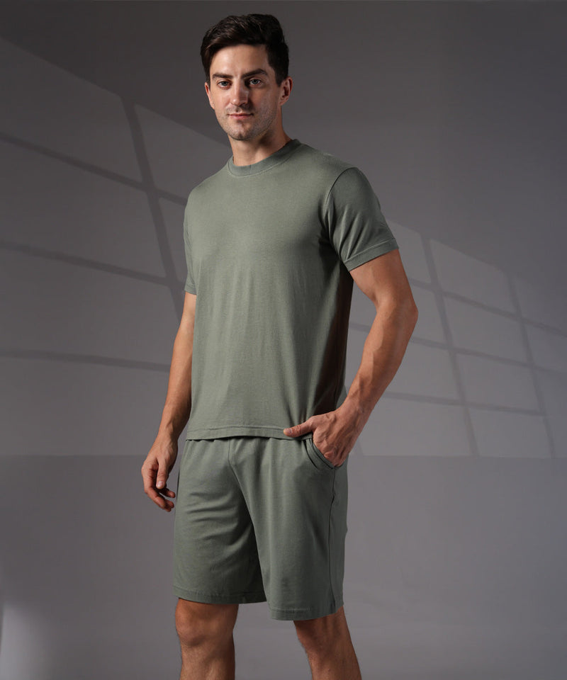 Naturefab Men's Organic Bamboo Co-ord Granite Green-4