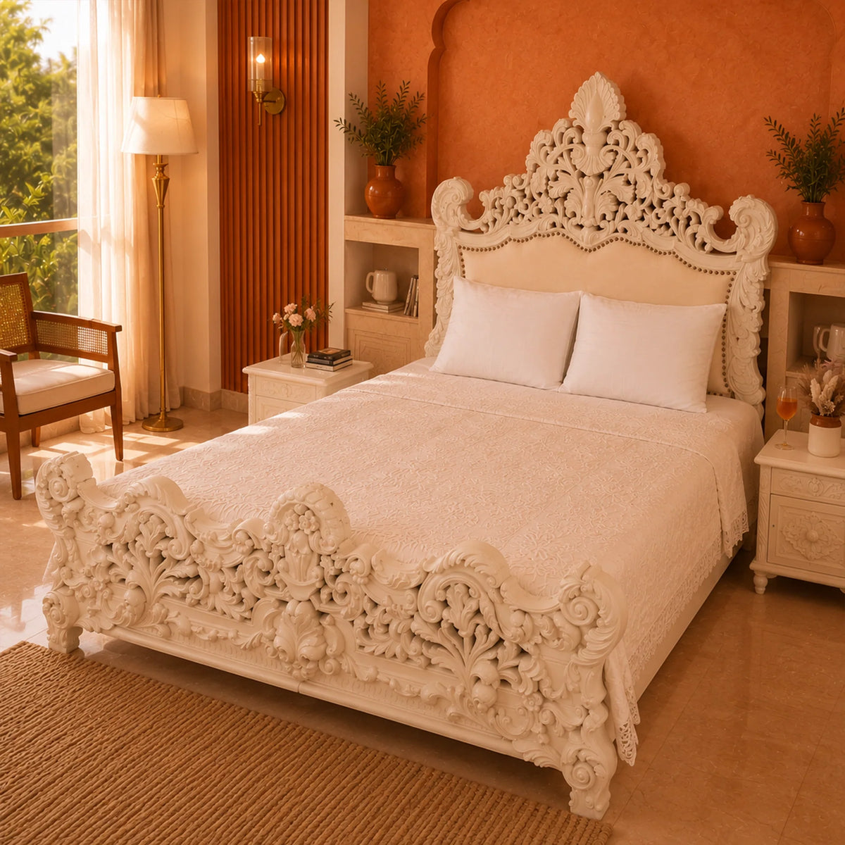Breezy Bloom - Applique Bedcover