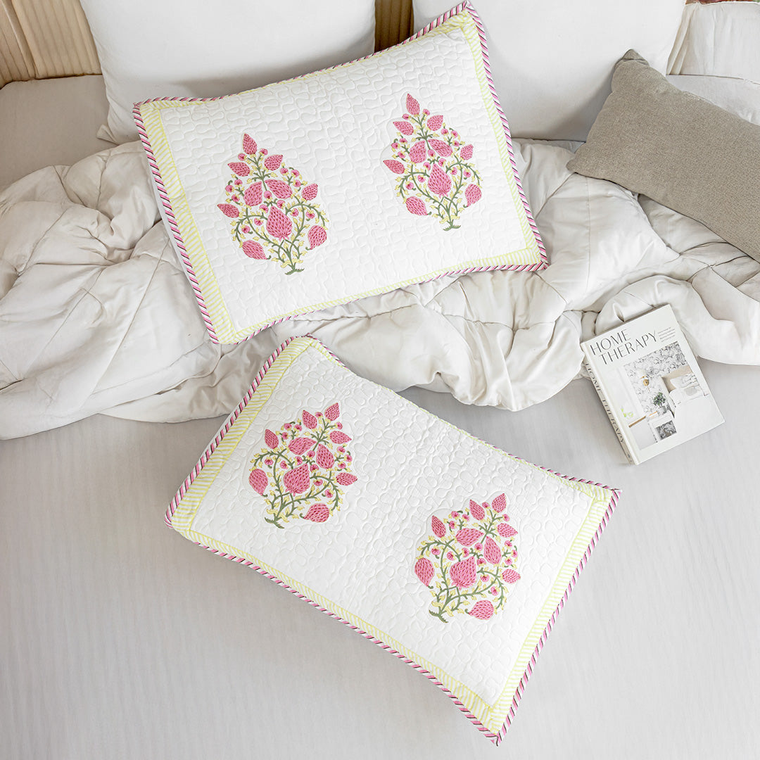 Pink Buta Quilted Pillow Covers-3