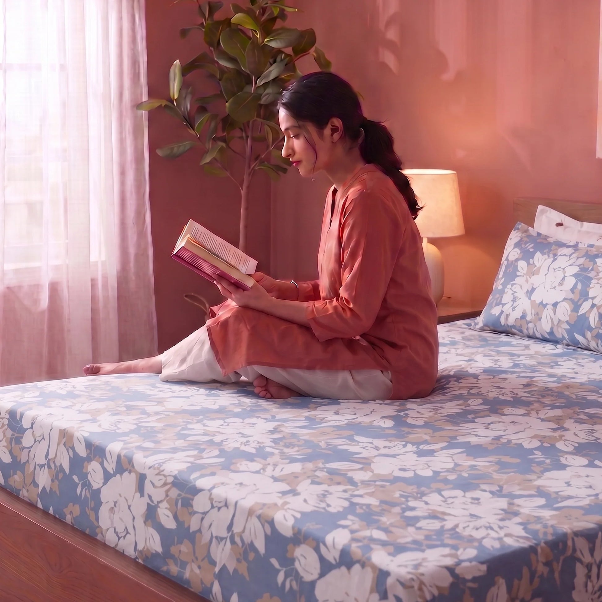 Imprimer Blossom Haze - Fitted Sheet-4