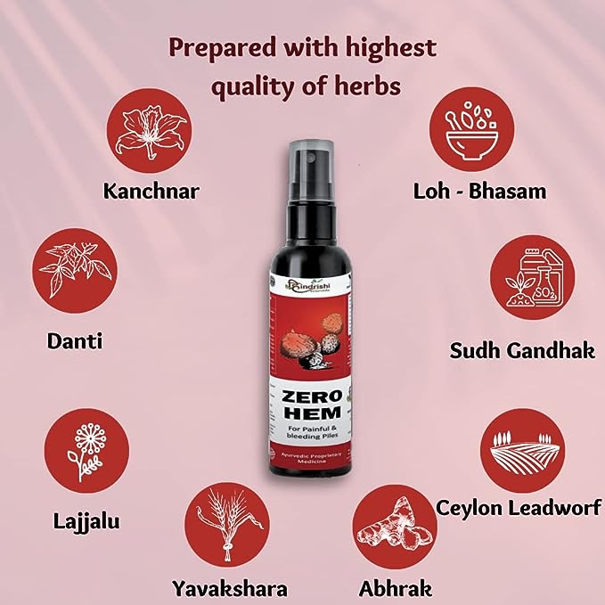 Hindrishi Zero Hem: Piles Care Combo: Fast & Effective Relief from Piles Pain, Swelling, and Itching-2