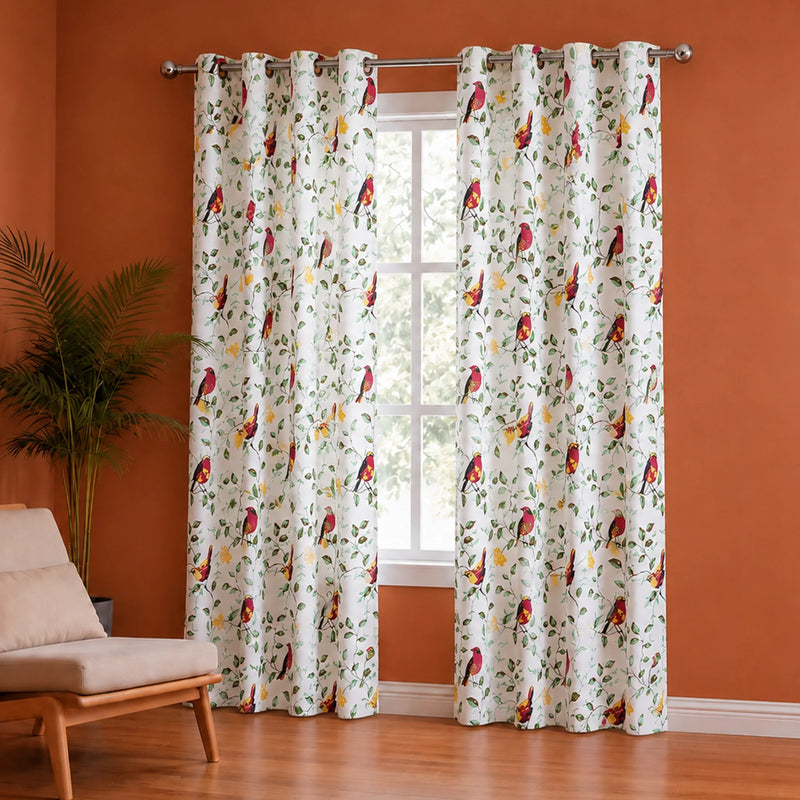 Multicolor Little Wings Eyelet Duck Curtain-4