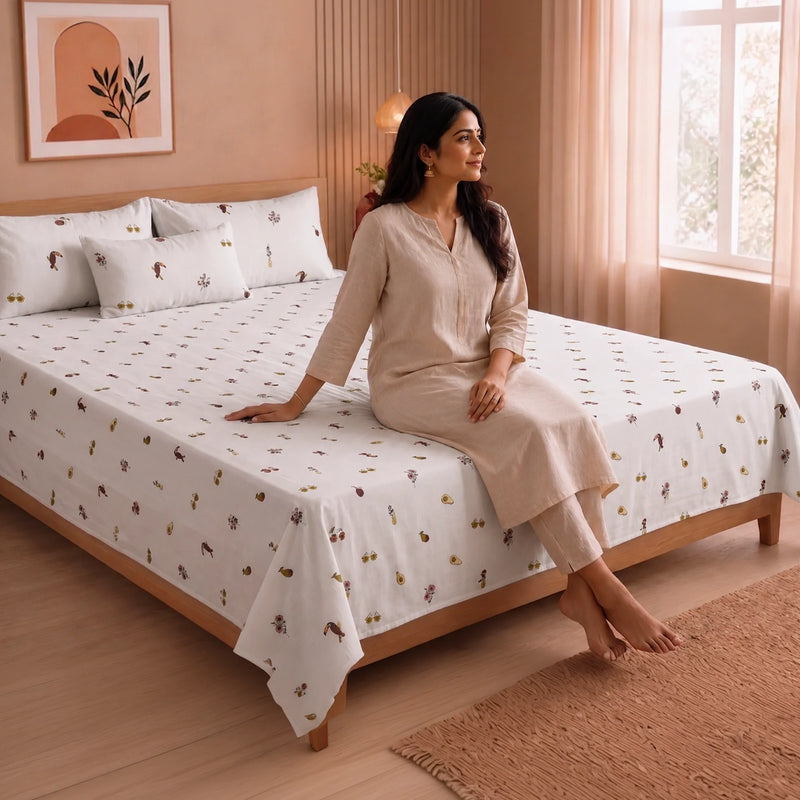 Imprimer Medley - Cartoon Printed Bedsheet (Multicolor)-4