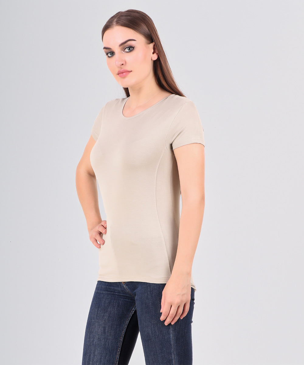 Naturefab Women's Organic Bamboo Tshirt Musk Grey-2