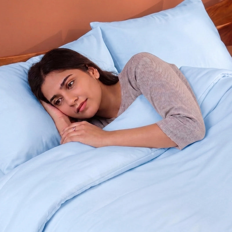 Fort Mellow - Solid Duvet Cover (Light Blue)-4