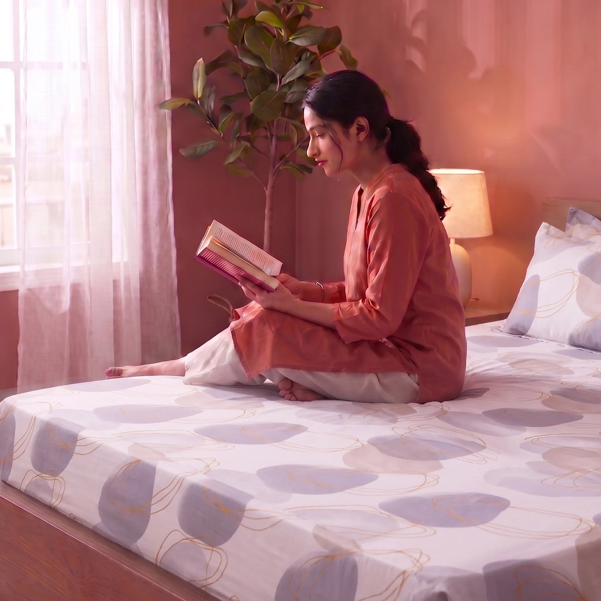 Imprimer Spheres of Serenity - Printed Fitted Bedsheet-4