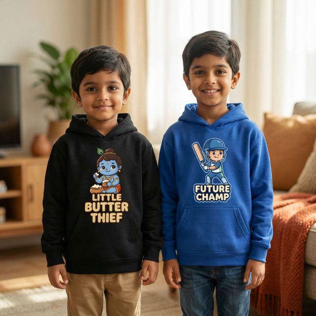 Little Butter Thief & Future Champ Kids Hoodie Combo-1