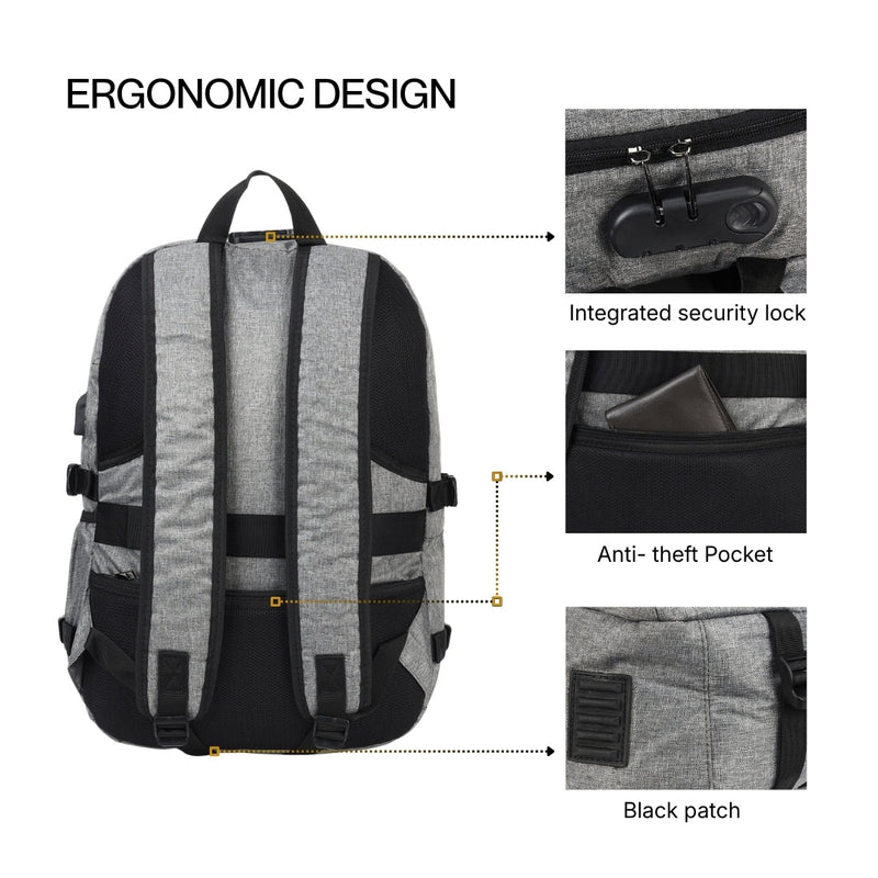 Hustle grey backpack-4