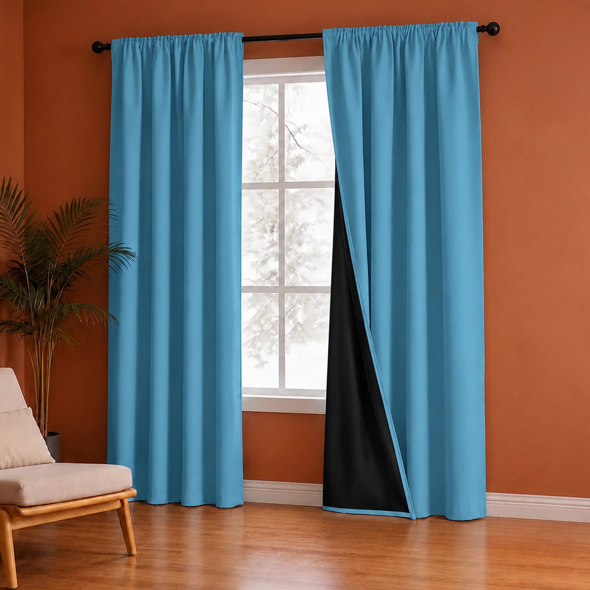 Fort Essential - Black Backing Blackout Curtain-4