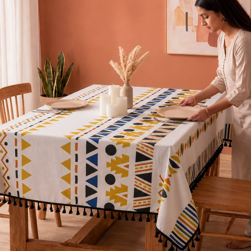 Imprimer Handpicked Santo - Table Cover (Yellow)-4