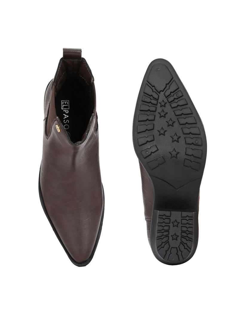 EL PASO Women Faux Leather Casual Slip On Boots-11