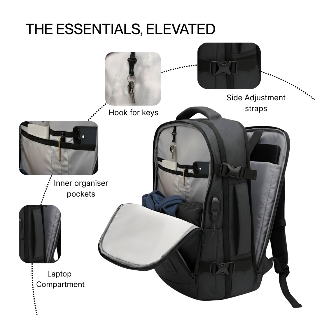 Commuter Black backpack-4