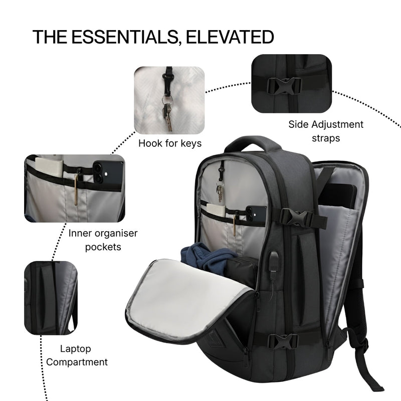 Commuter Black backpack-4