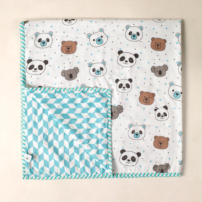 Printed Baby Dohar - Panda & Friends-4