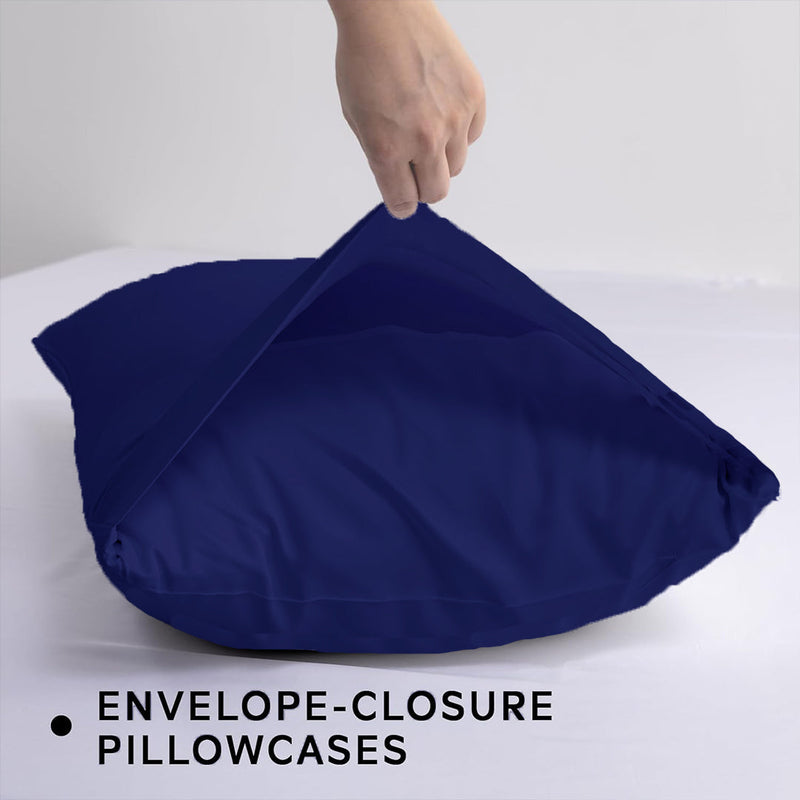 Fort Mellow - Solid Duvet Cover (Navy Blue)-3