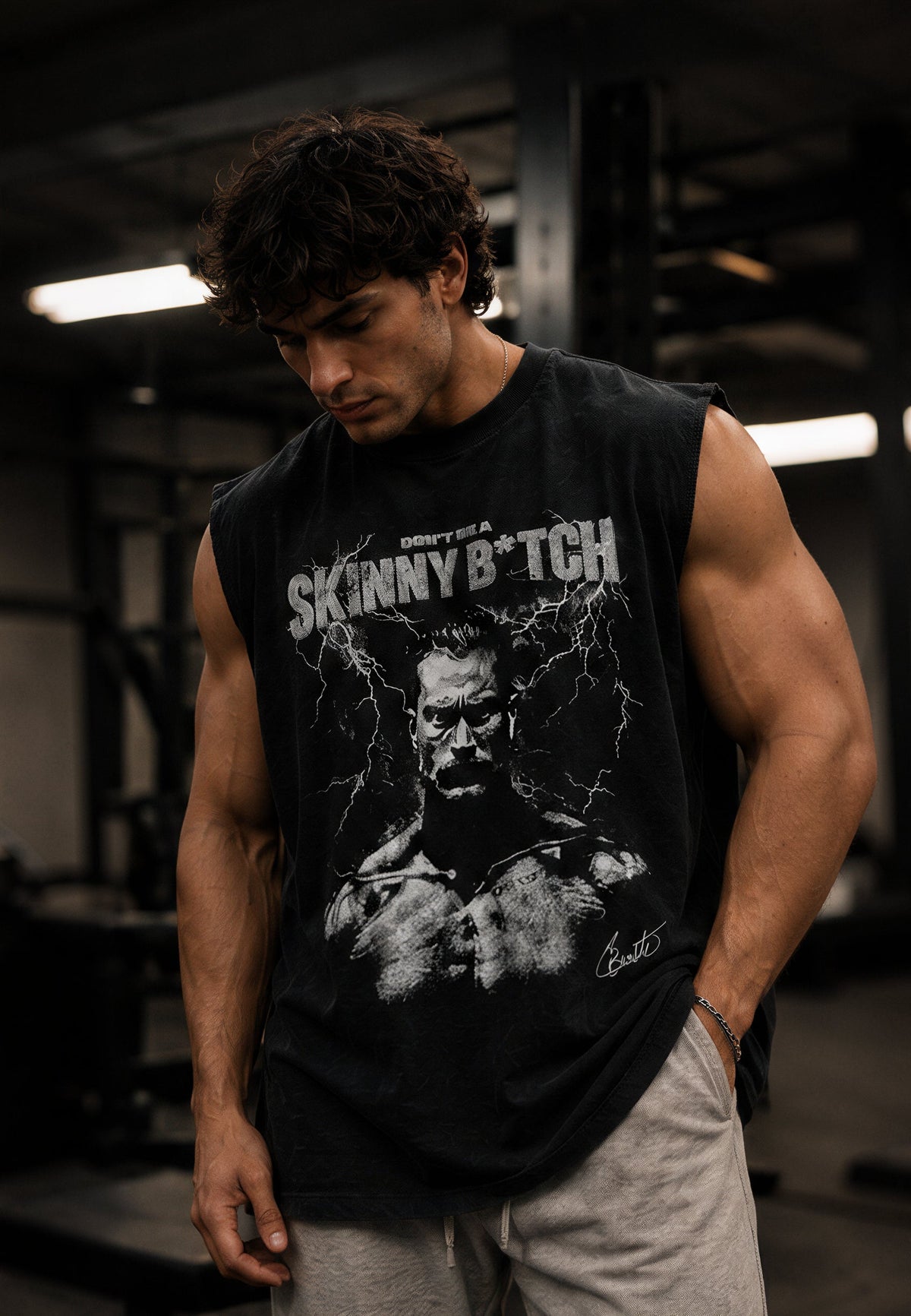 Black - T104 - Don't Be Skinny - Tank Top