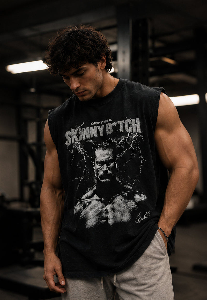 Black - T104 - Don't Be Skinny - Tank Top