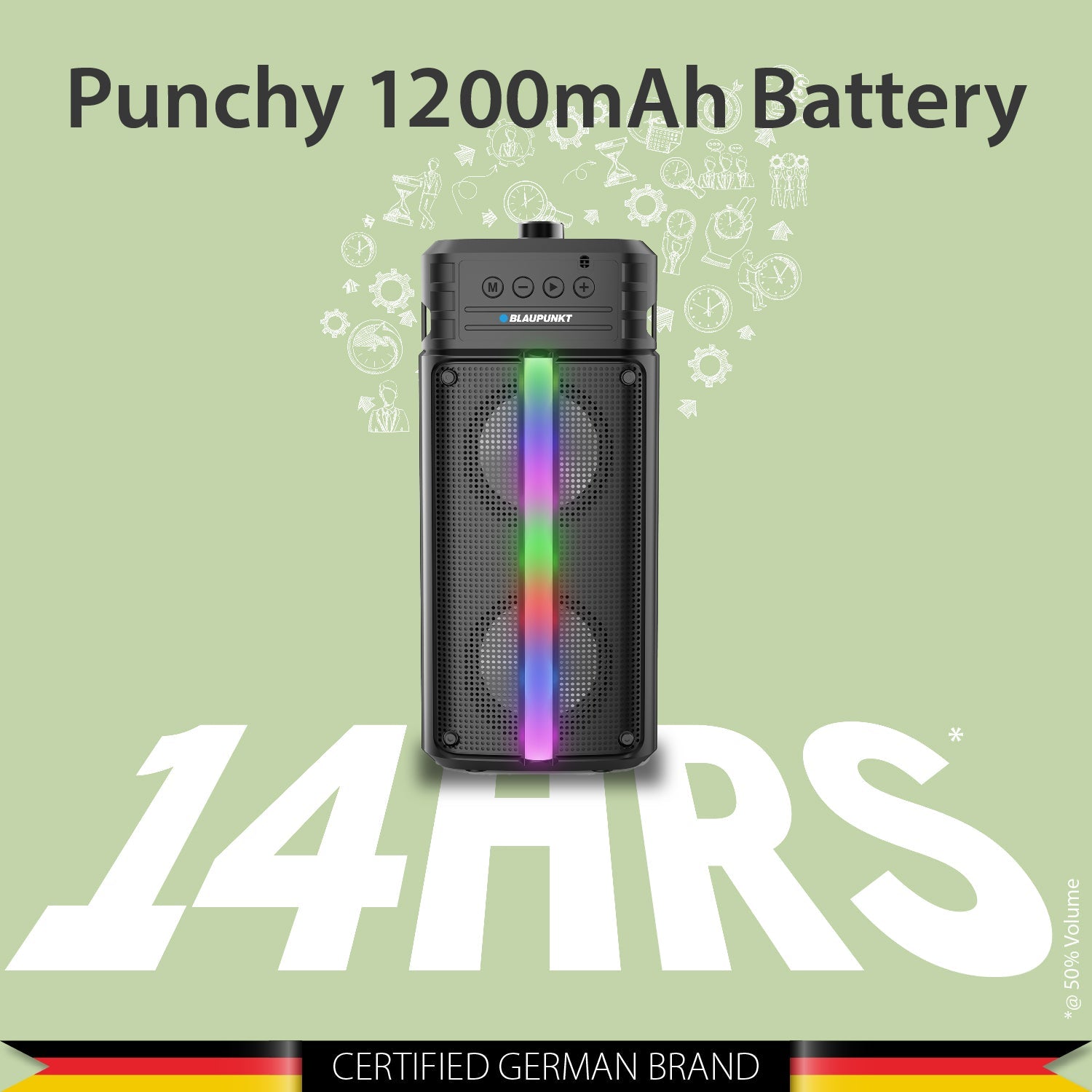 PS15 Wireless Bluetooth Party Speaker (Black)-4