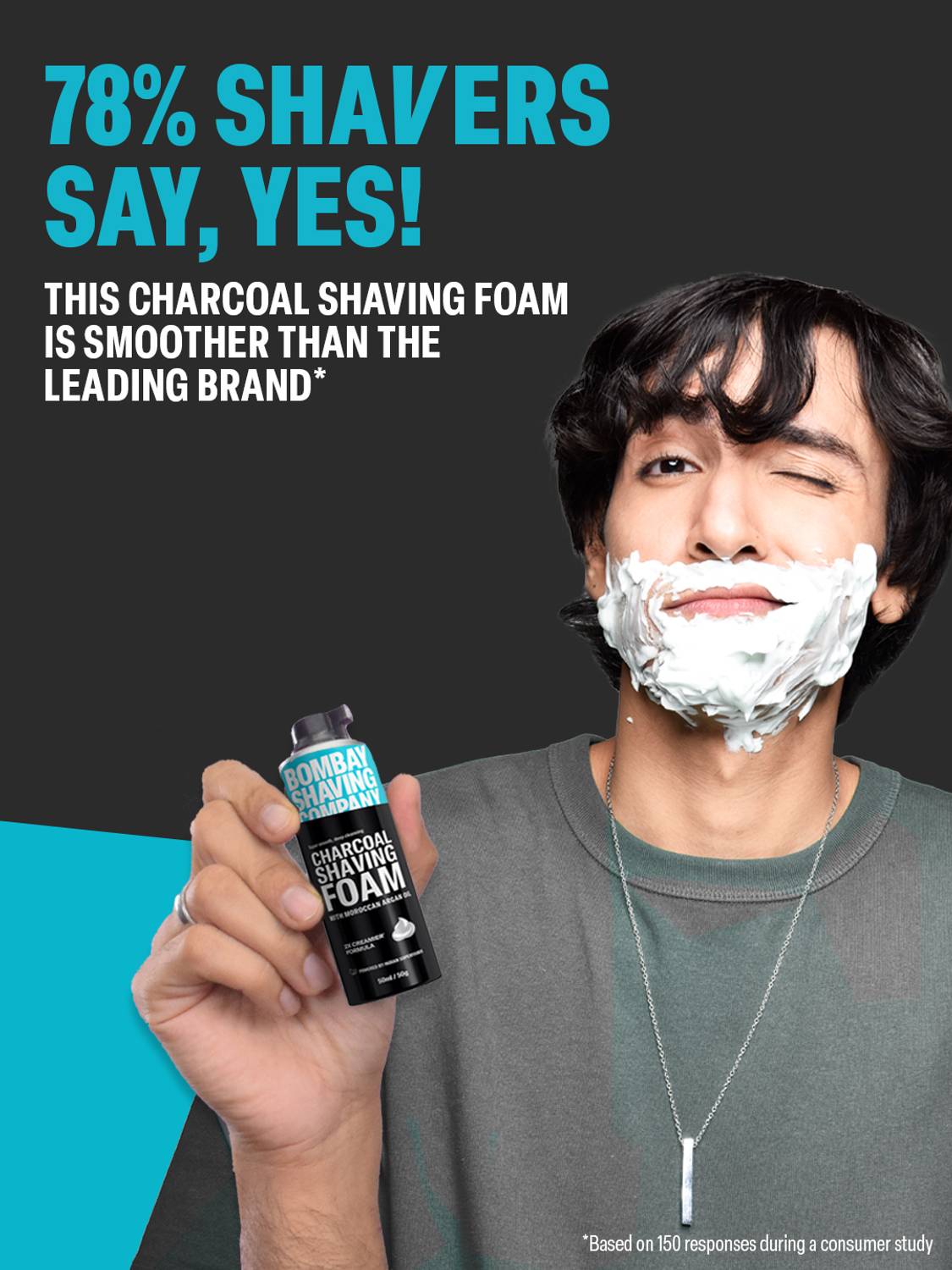 Bombay Shaving Company Charcoal Shaving Foam with Deep Cleansing Formula