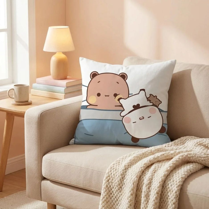 Sleepy Teddy Morning Cushion Cover C9-2