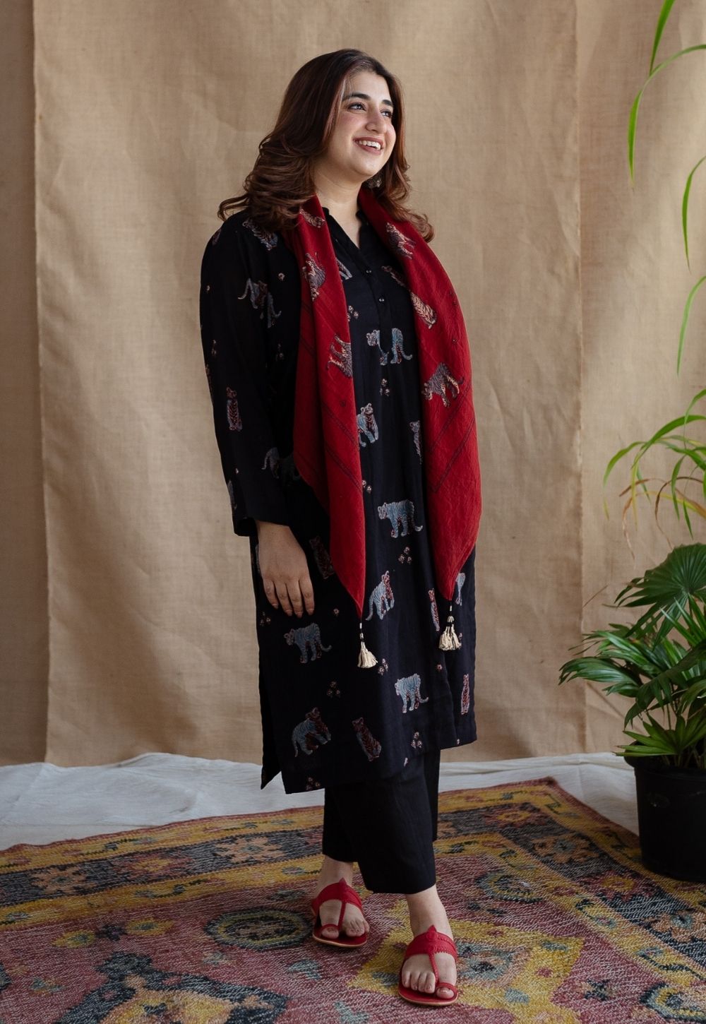 Kanha Bagh Ajrakh MulMul Cotton Kurta