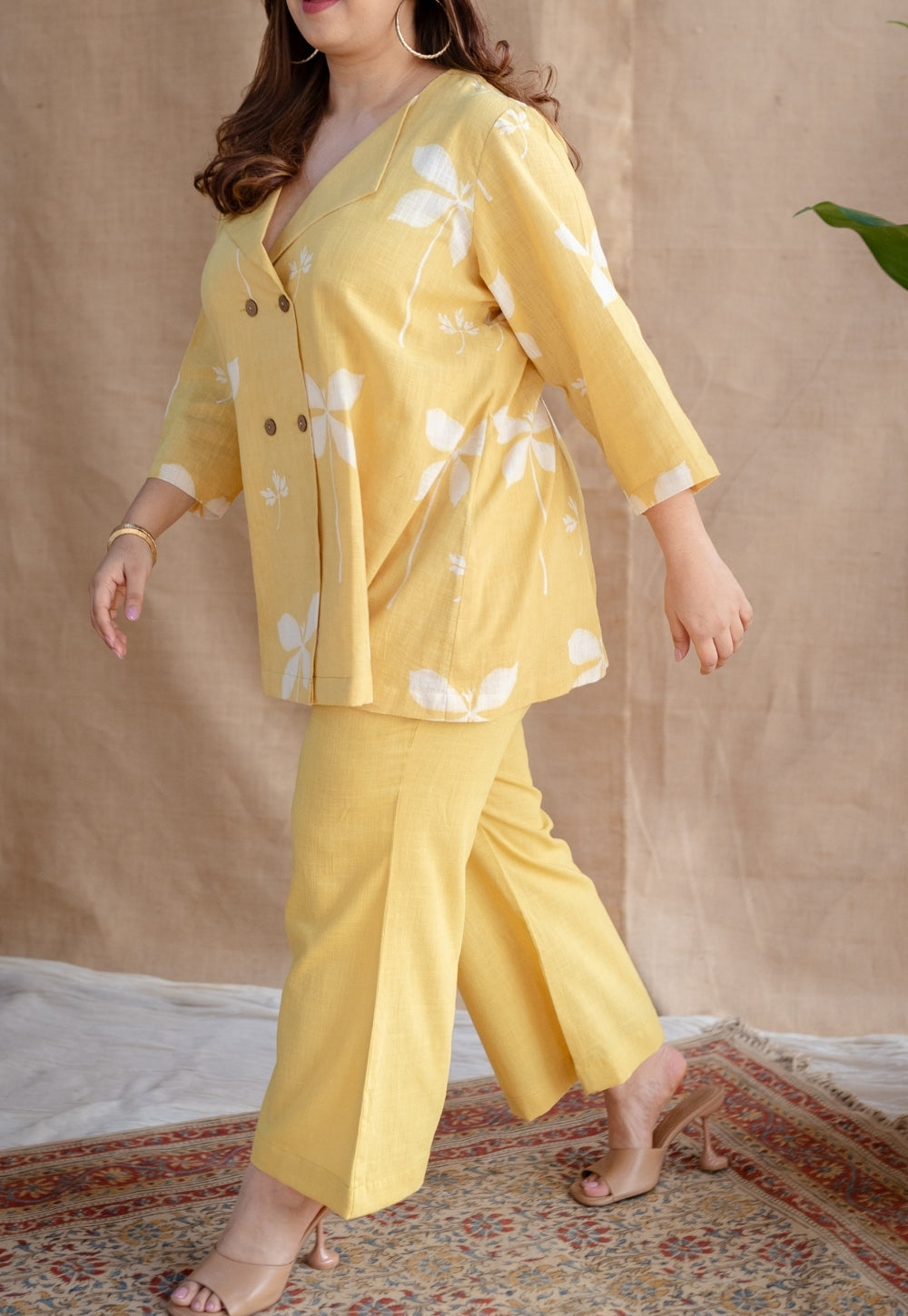 Zuelia Dabu Slub Cotton Co-ord Set