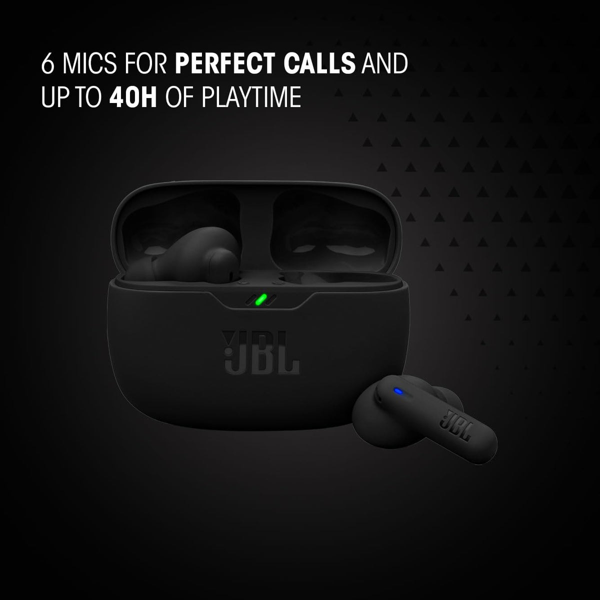 JBL JBL Wave Beam 2 Ear Buds Wireless BluetoothV5.3, Active Noise Cancellation Earbuds,Multi Connect, App for Customized Extra Bass Eq, Relax Mode,Speed Charge, 40H Playback, Fast Pair,4 Mics,IP54(Black) Black Standard - image 2
