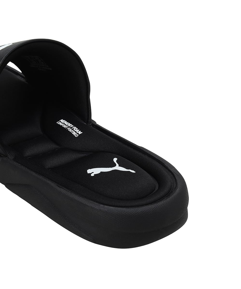 PUMA Puma Unisex Adult Royalcat Memory Foam Slide 9 UK Black-Black-White - image 3