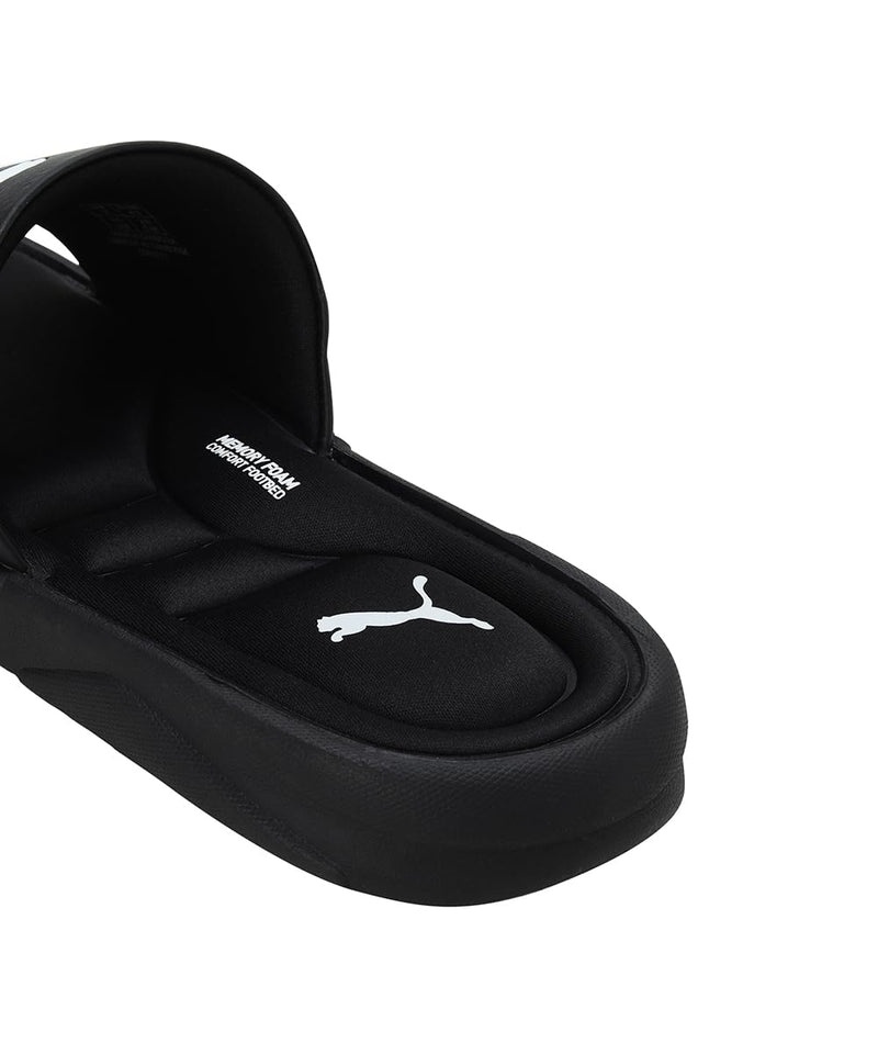 PUMA Puma Unisex Adult Royalcat Memory Foam Slide 9 UK Black-Black-White - image 3