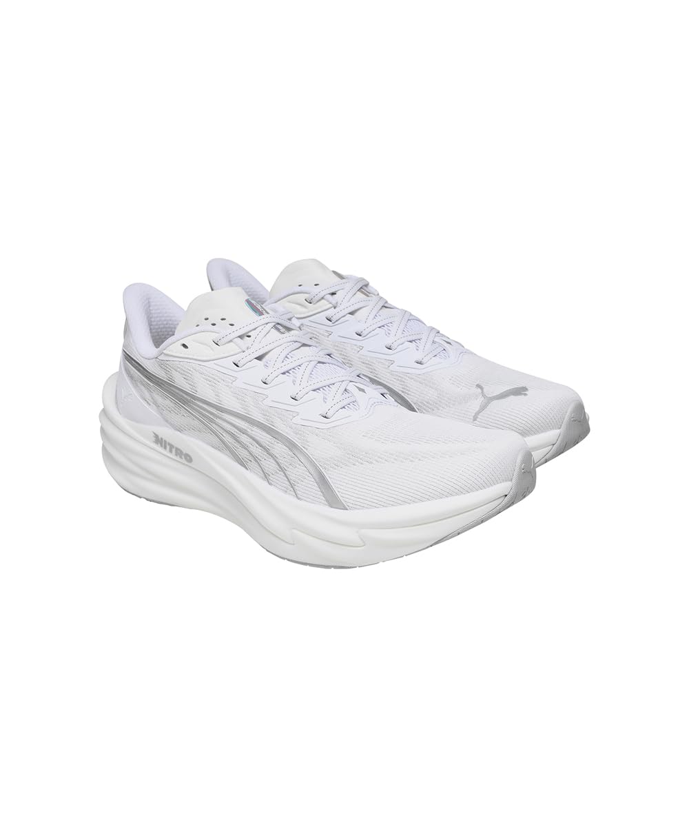 PUMA Deviate NITRO 4 Running Shoes - Black White Silver