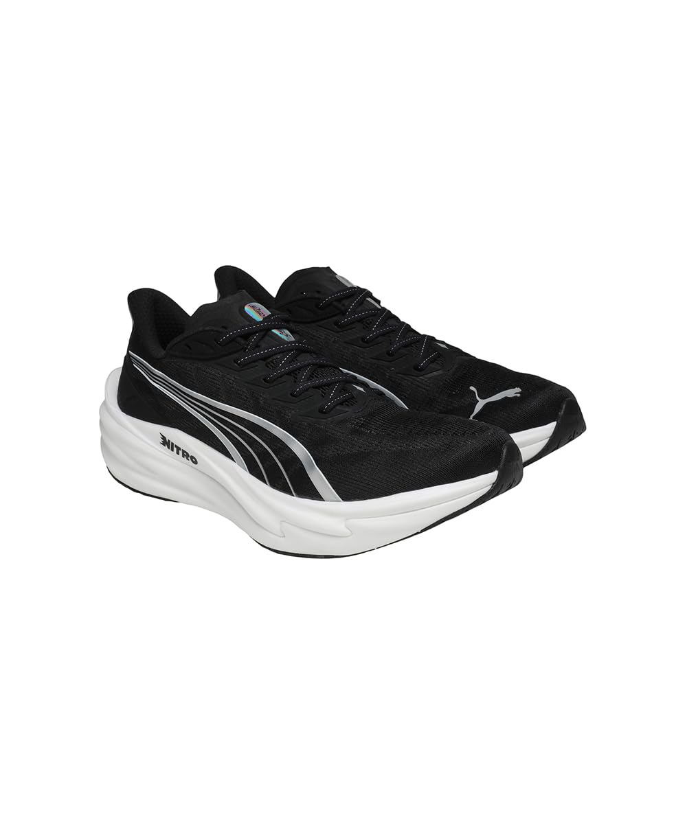 PUMA Deviate NITRO 4 Running Shoes - White-Feather Gray