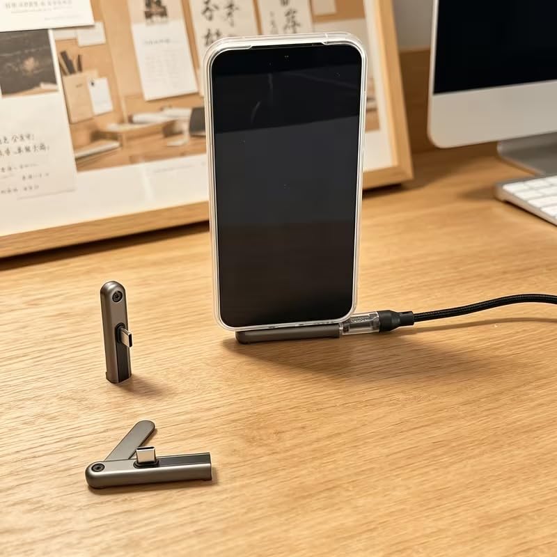 WISTAR 240W Max Fast Charging Folding Stand USB-C Adapter, Two-in-On Design USB-C to Type C Compatible with for iPhone 17 16 15 Pro Max Series, for Samsung, Oppo, Xiaomi and Other USBC Fast Charging Cable - image 7