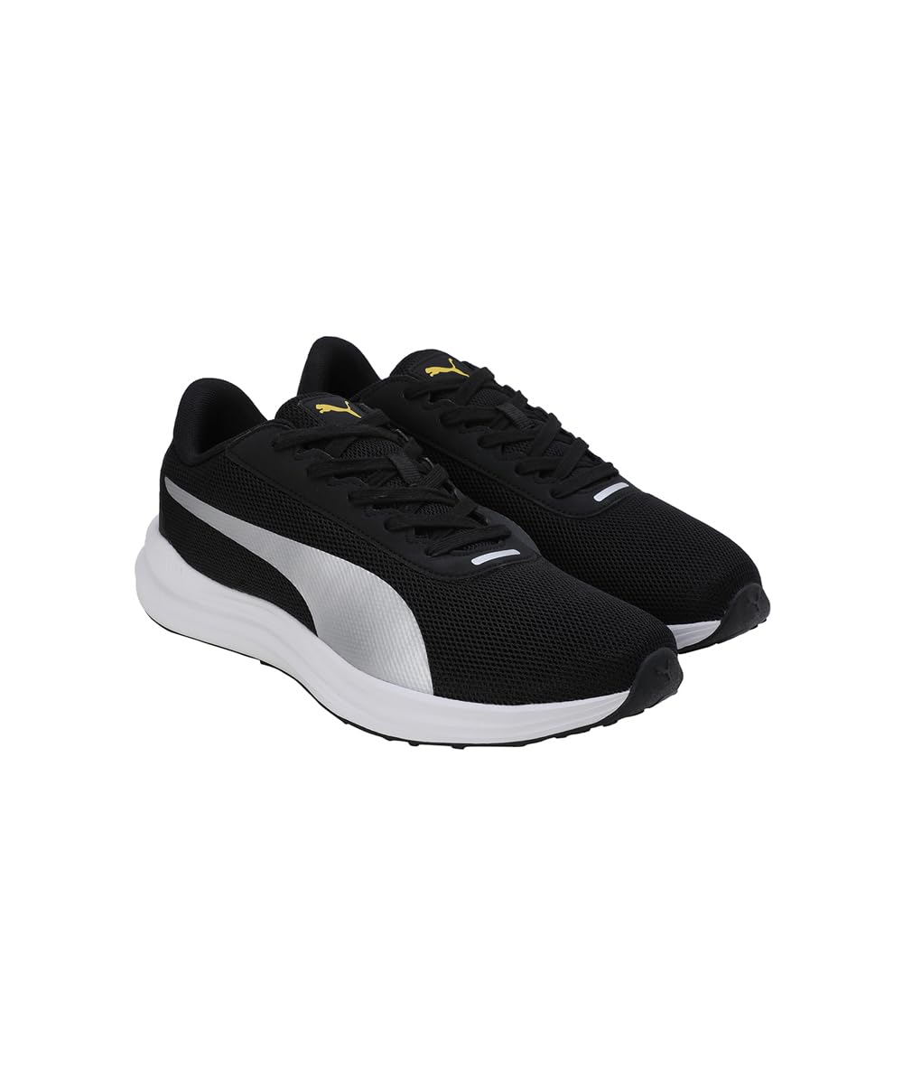 PUMA Puma Mens Fierce Runner Running Shoe 11 UK Black-Silver-Yellow Sizzle - image 5