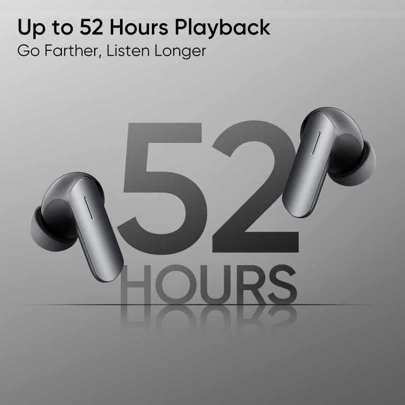 realme realme Earbuds Air 7 True Wireless,12.4mm Dynamic Bass Drivers,52Hrs Playtime,52dB Hybrid ANC,6 Mic ENC,45ms Low Latency,360° Spatial Audio,Hi-Res LHDC,IP55 Dust & Water Resistant,BT v5.4(SlateGrey) Slate Grey - image 5