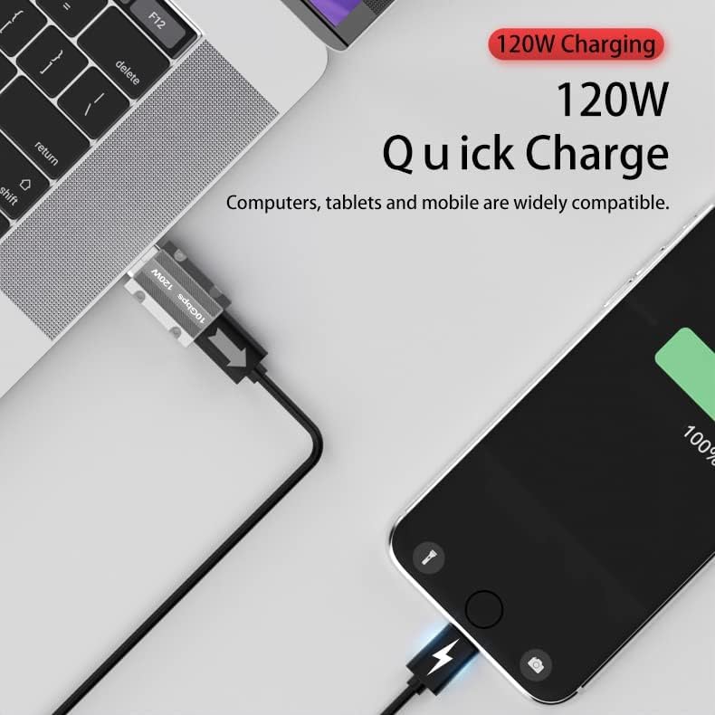WISTAR WISTAR USB C to USB A OTG Adapter Type C to USB Adapter USB 3.1 Support Data Transfer & Max 120W Fast Charging Zinc Alloy Type C to USB for Laptop, PC, Power Bank - image 3