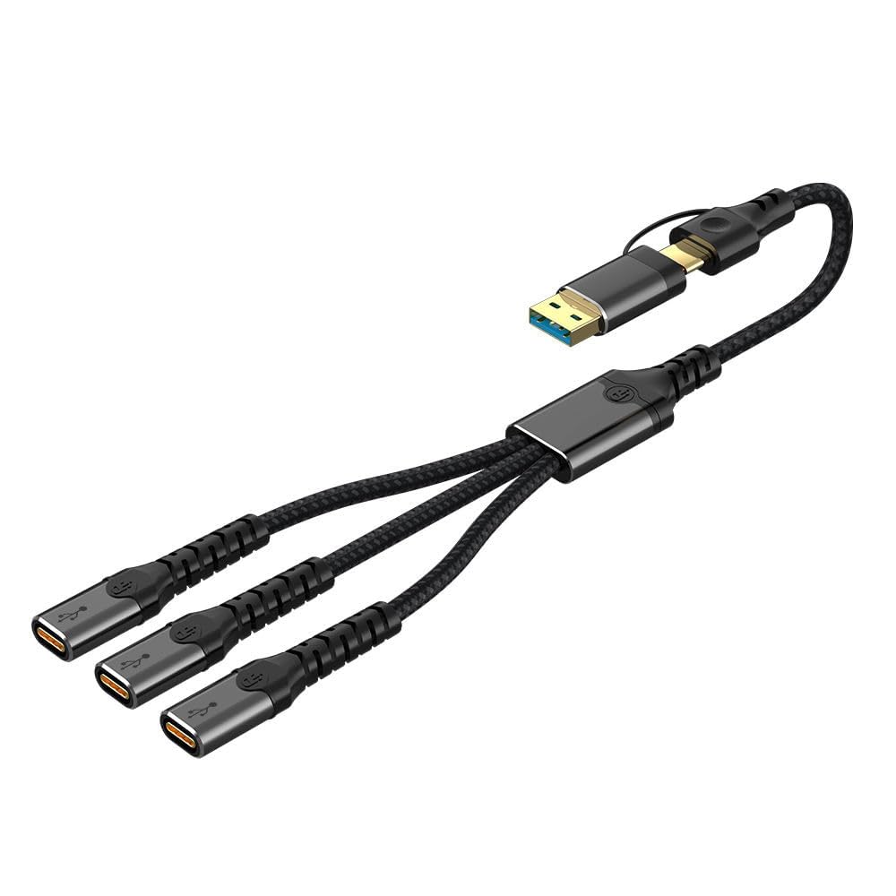 WISTAR WISTAR USB 2.0 + Type-C to 3-Port USB-C Female Hub | OTG Splitter Adapter for Flash Drive, Mouse, Keyboard & Printer - image 1