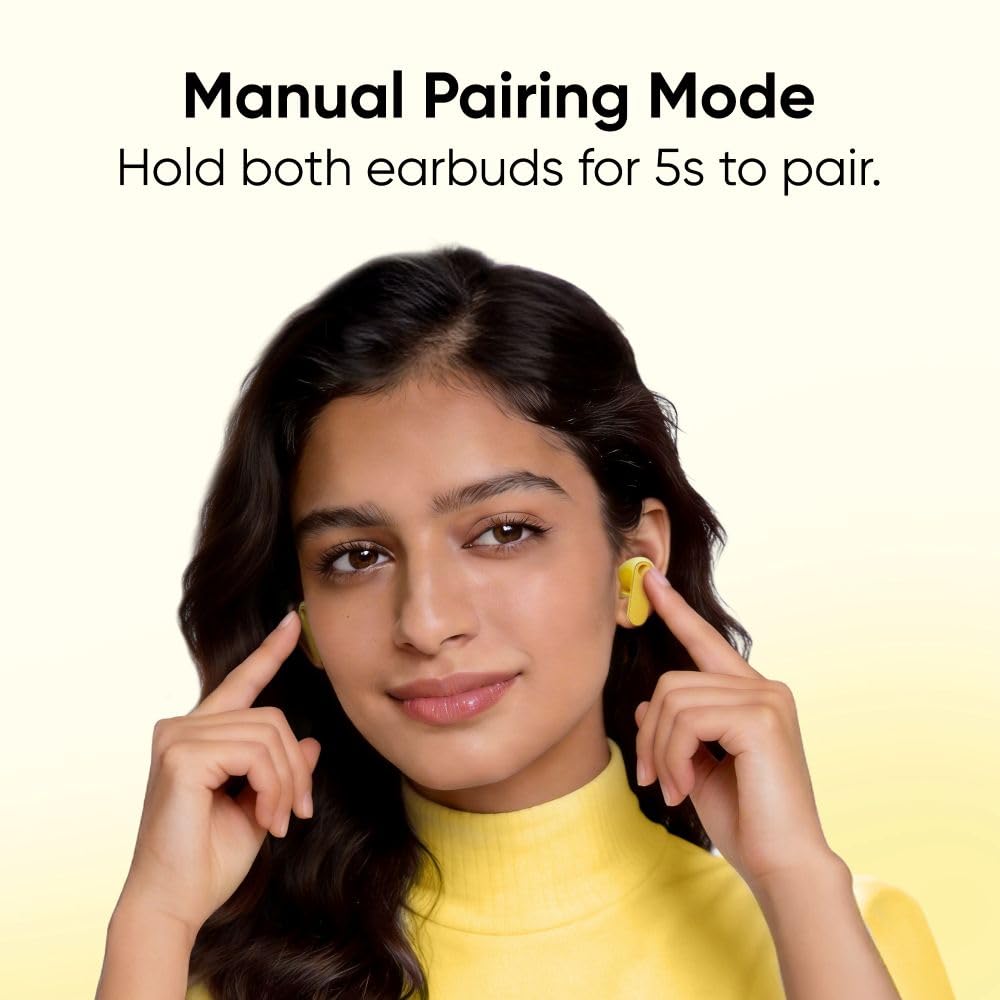 realme realme Buds T500 Pro TWS Earbuds with 12.4mm Drivers, Upto 50dB ANC,3D Spatial Audio, 56H Playtime, AI ENC, IP55 Rating, and 45ms Low Latency BT 6.1 (Lemon Cola) - image 12