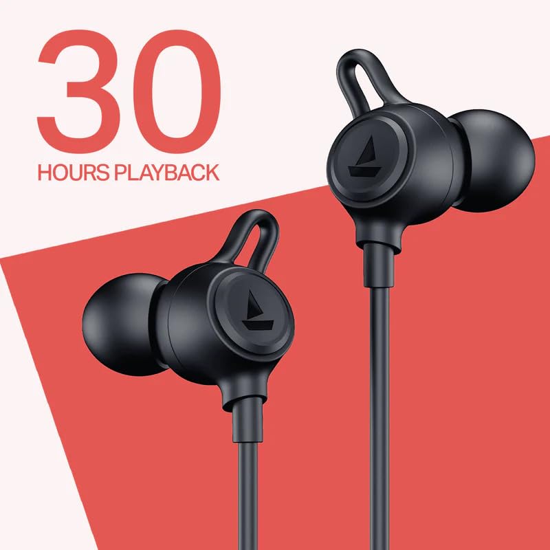 boAt Rockerz Strive Wireless Neckband with ENx™ Technology, 30 Hours Playtime, ASAP™ Charge, Bluetooth v5.3, Beast™ Mode (Onyx Black)