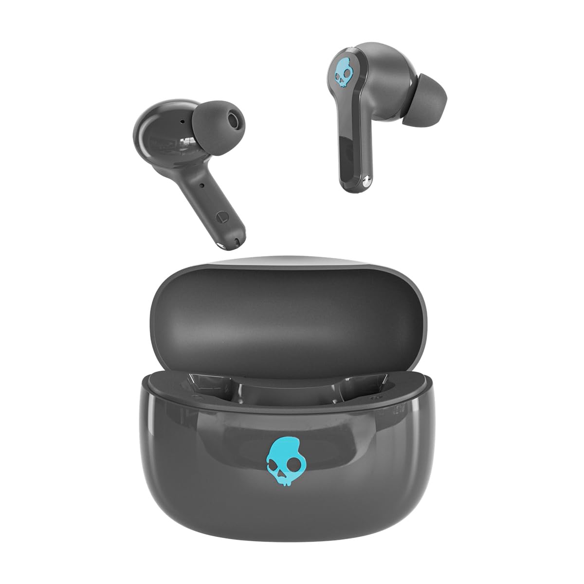 Skullcandy Skullcandy Uproar ANC Wireless Earbuds, Active Noise Cancelling, 42Hr Battery + Rapid Charge, Quad Mic ENC, 10mm Drivers, Multipoint Pairing, Low Latency, Sweat & Water Resistant – Grey Glossy - image 1