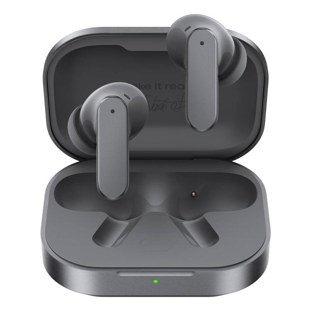 realme realme Buds Air 8,11mm+6mm Dual Dynamic Bass Drivers,58Hrs Playtime, 55dB ANC,6 Mic ENC, 45ms Low Latency, 360° Spatial Audio, Hi-Res LHDC, IP55 Dust & Water Resistant, BT V5.4 (Master Grey) - image 1