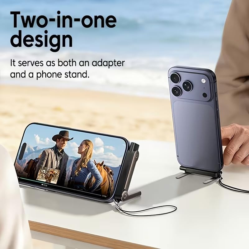 WISTAR 240W Max Fast Charging Folding Stand USB-C Adapter, Two-in-On Design USB-C to Type C Compatible with for iPhone 17 16 15 Pro Max Series, for Samsung, Oppo, Xiaomi and Other USBC Fast Charging Cable - image 6