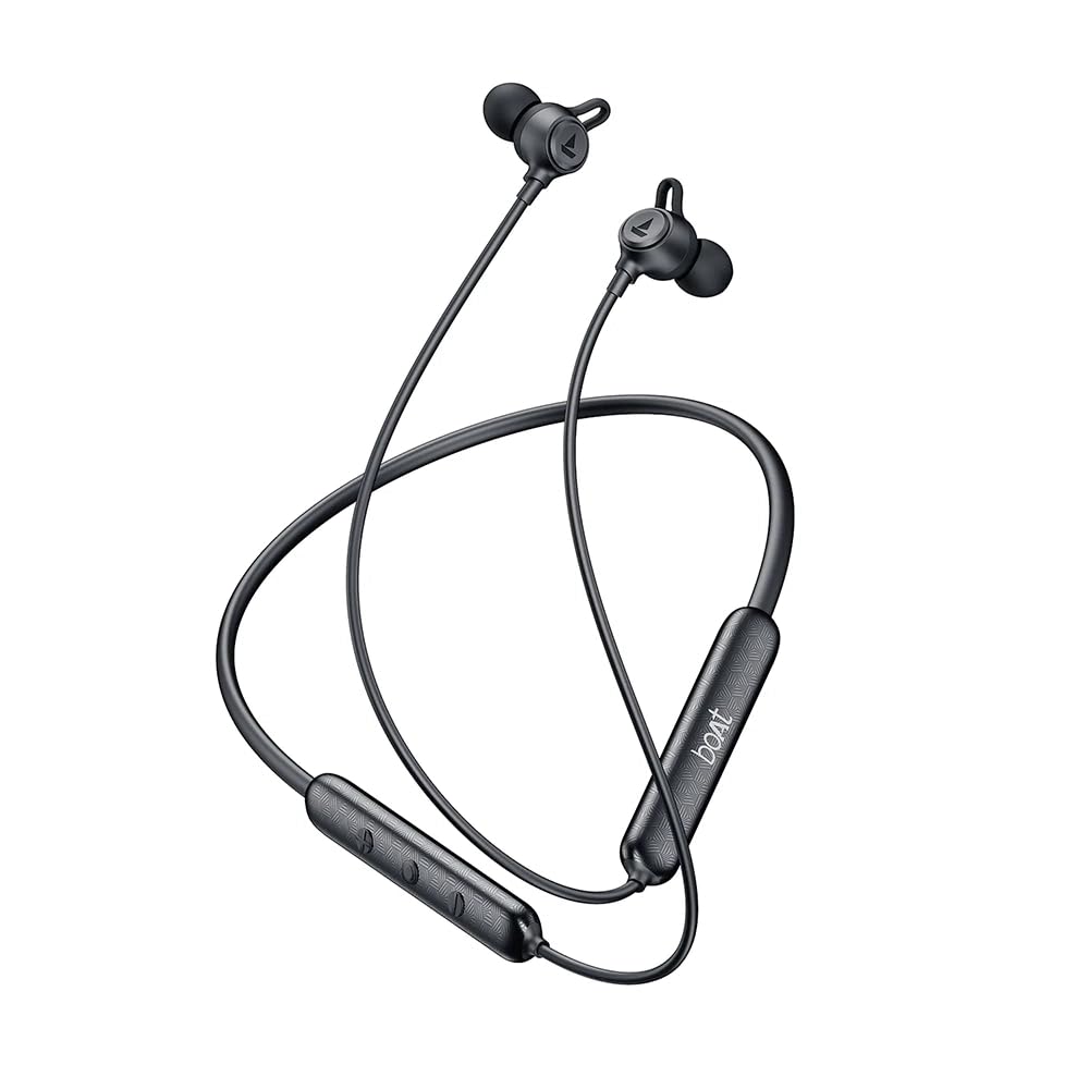 boAt Rockerz Bold Wireless Neckband with 30H Playback, 10mm Drivers, ENx™ Clear Calls & Beast™ Mode (60ms Low Latency) (Onyx Black)