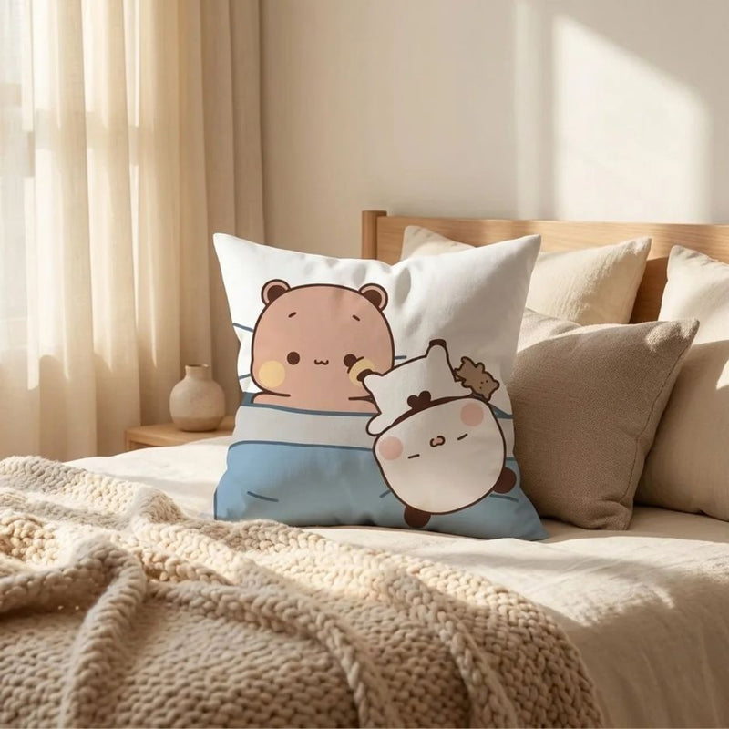 Sleepy Teddy Morning Cushion Cover C9-3