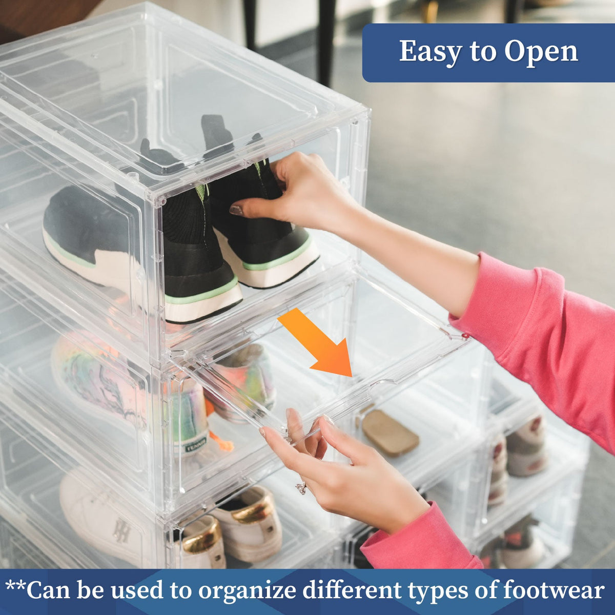 Clear Multi Bins | Shoe Sneakers Organizer