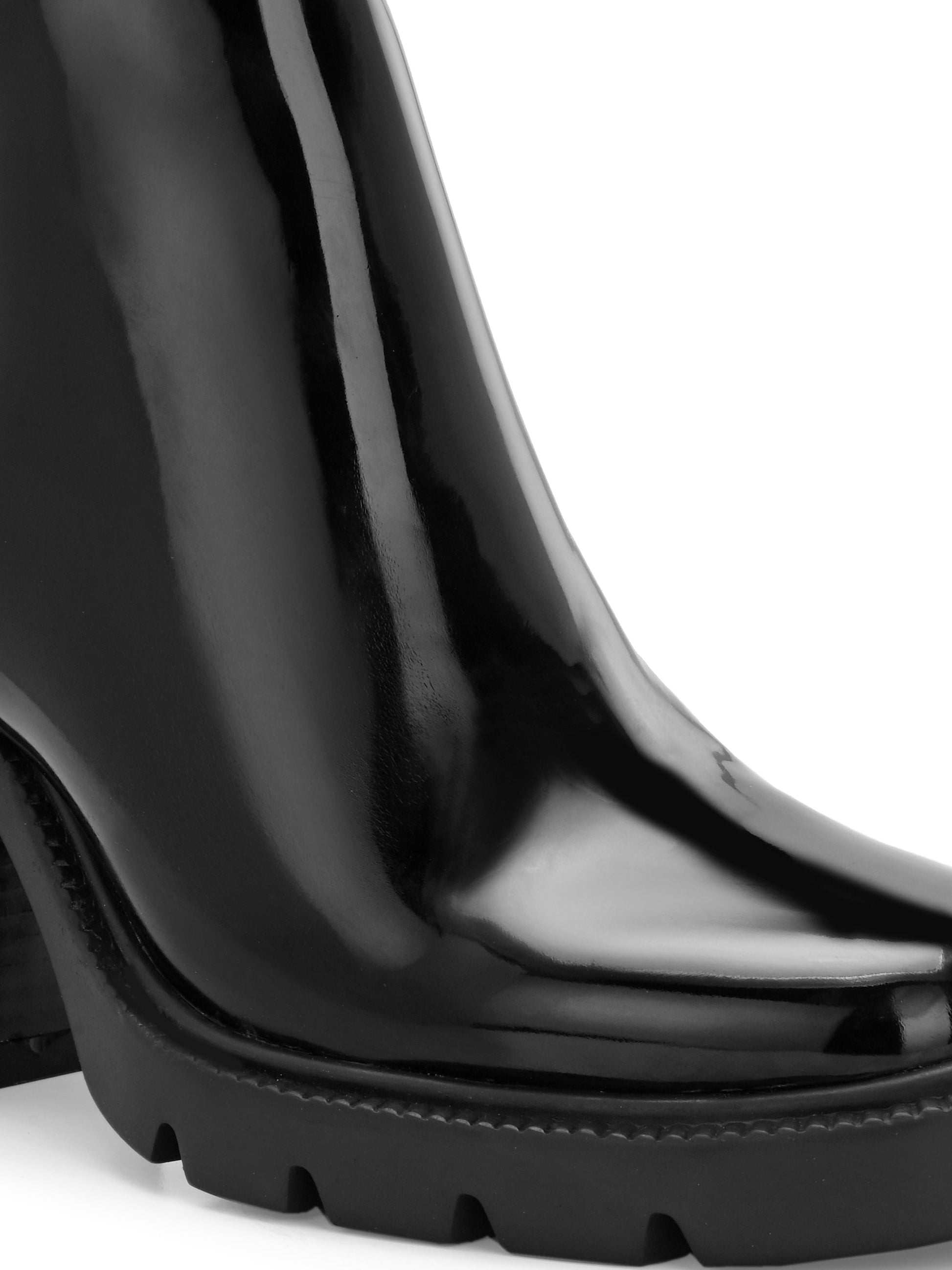 EL PASO Women Faux Leather Casual Chelsea Boots-3