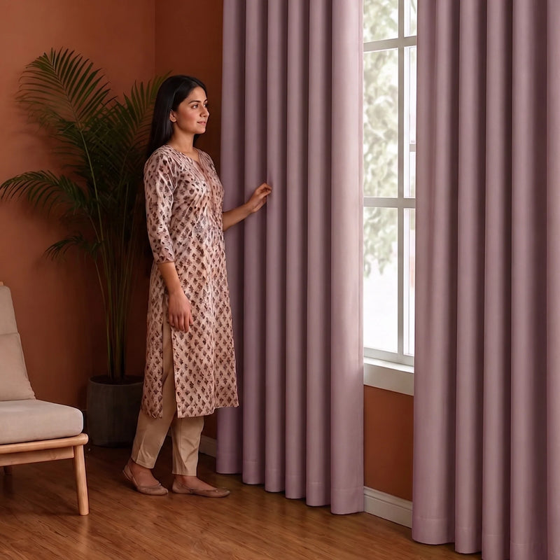 Fort Essential - Rod Pocket Blackout Curtain (Lavender)-5