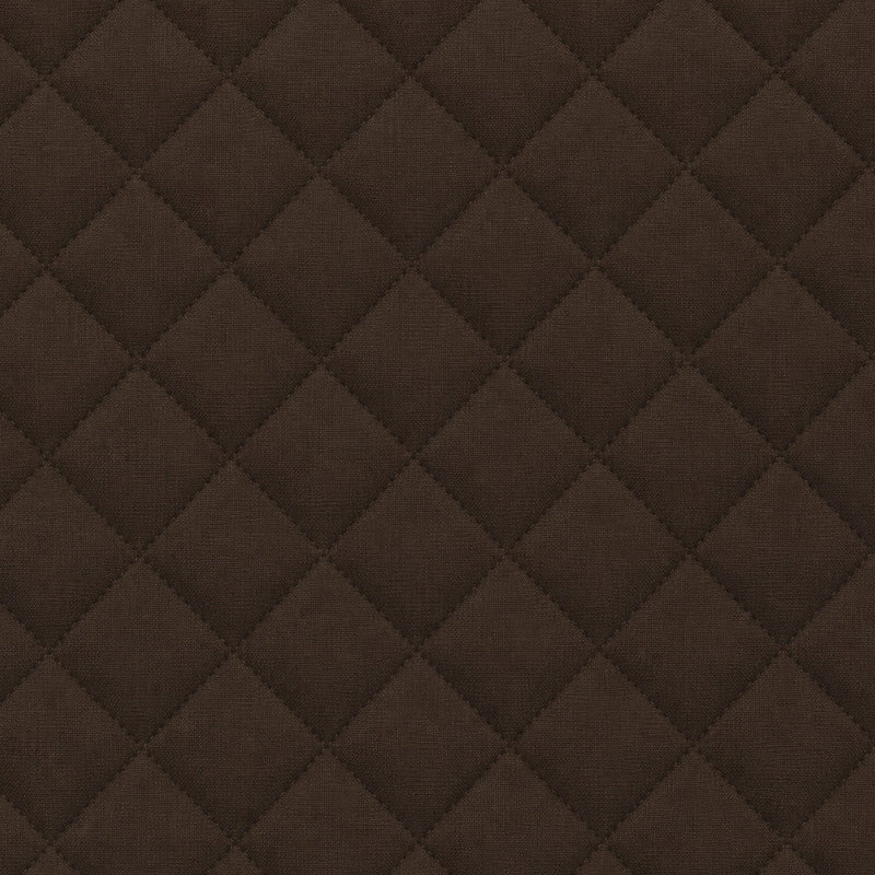 Quilted Velvet Sofa Cover with Tassels (Brown)-5